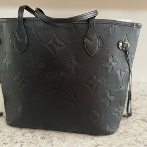 Black Embossed Handbag/Tote Neverfull